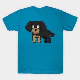 Kawaii Black Tan Cavalier King Charles Spaniel T-Shirt